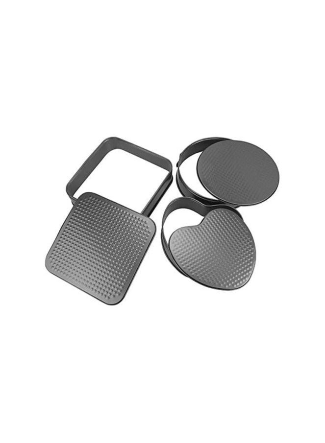 Qshop Quick Release Cake Pan, Non-Stick Cake Pan, Non Stick Base Cheesecake Cake Baking Pan with Detachable Base, Set of 3, Carbon Steel - Image 4